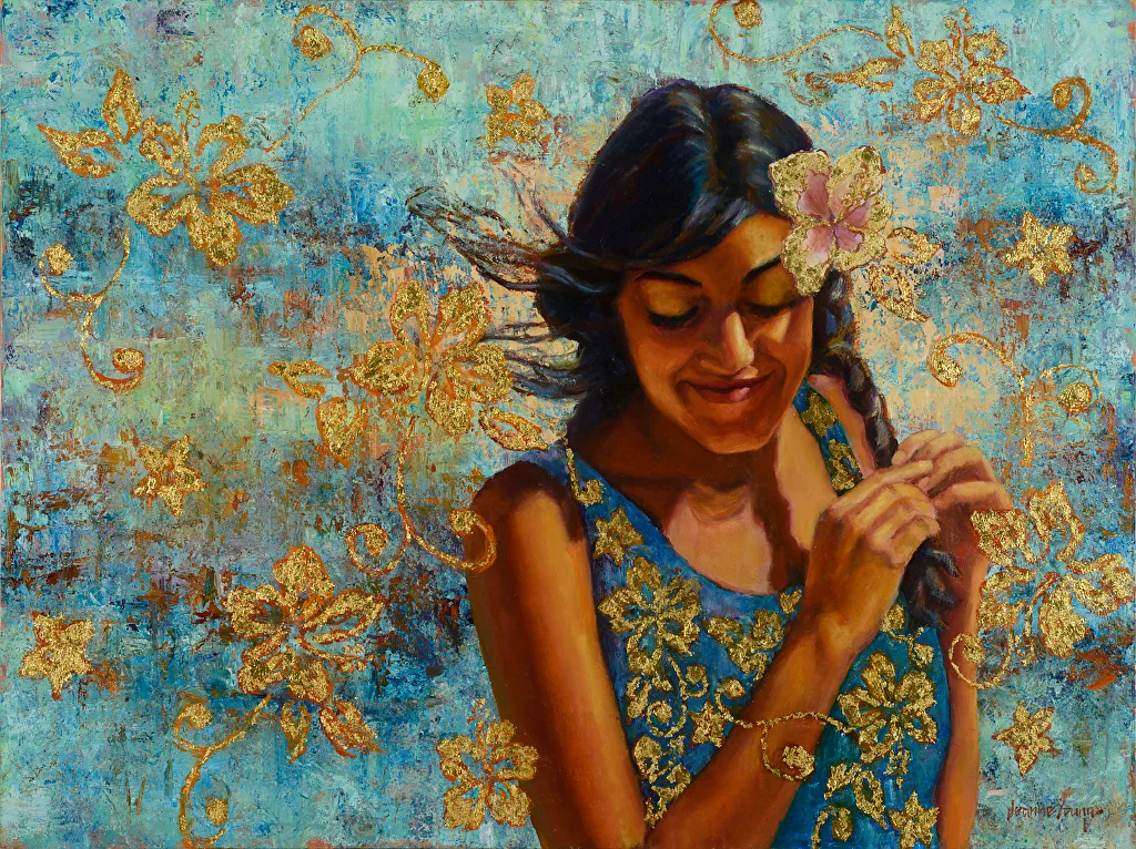 Island Girl by Jeanne Bitz, Oil, 30 x 40