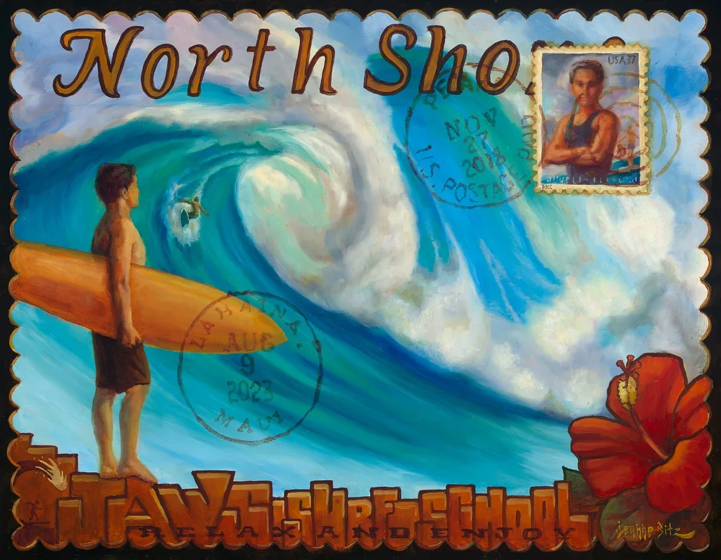 North Shore by Jeanne Bitz, Oil, 14 x 18 x 1.5