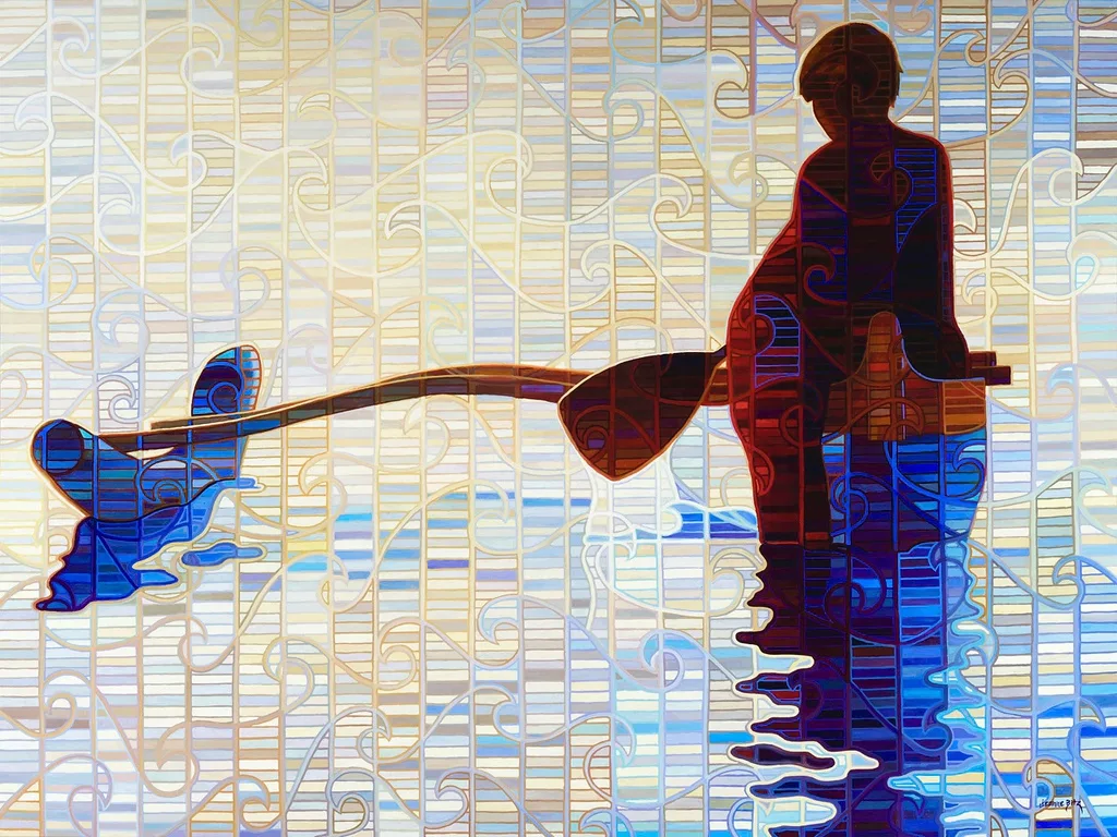 Peace by Jeanne Bitz, Oil, 54 x 72 x 1.5